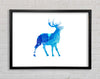 Blue Stag Calling Framed Wall Art