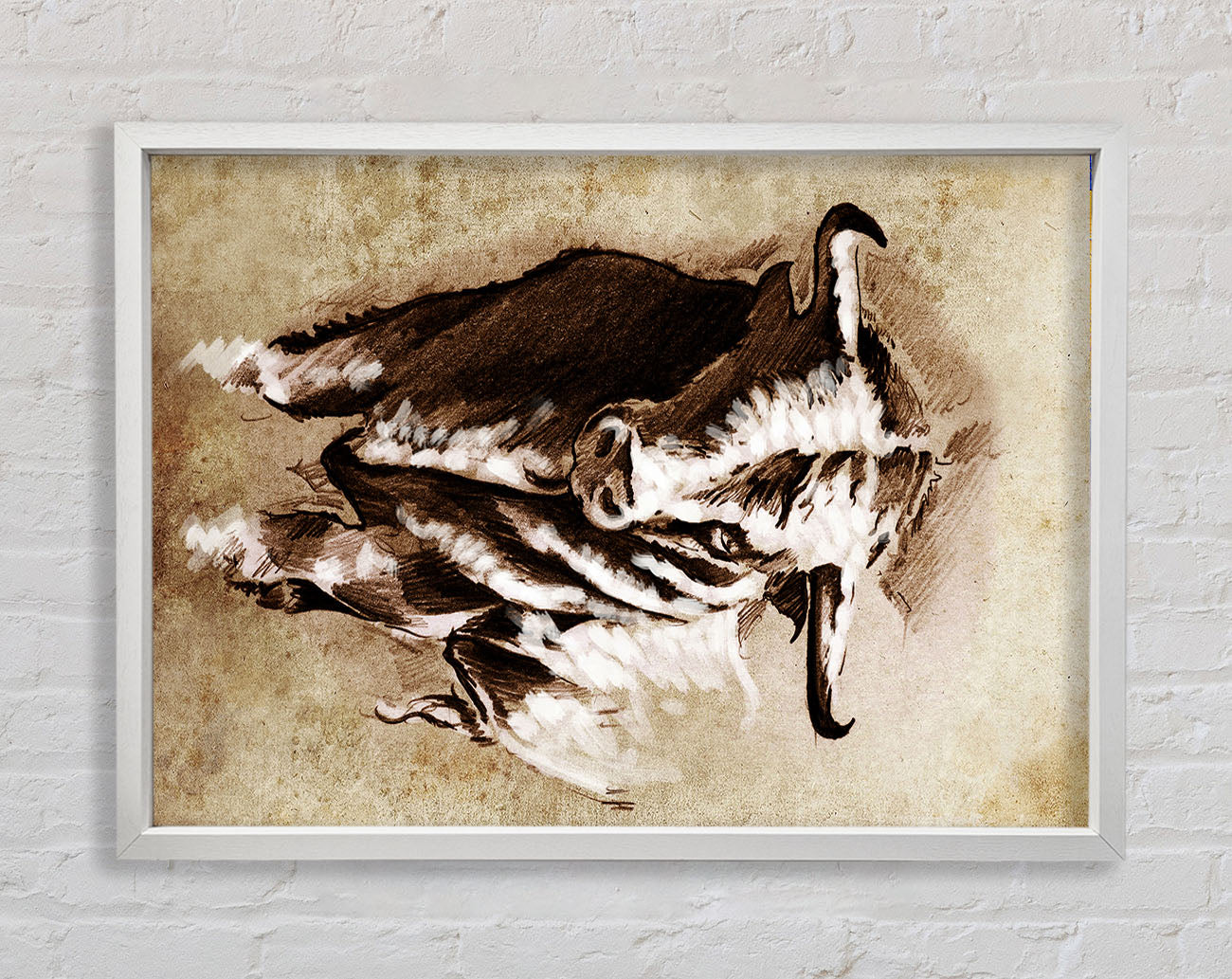 Bull Stare Framed Wall Art
