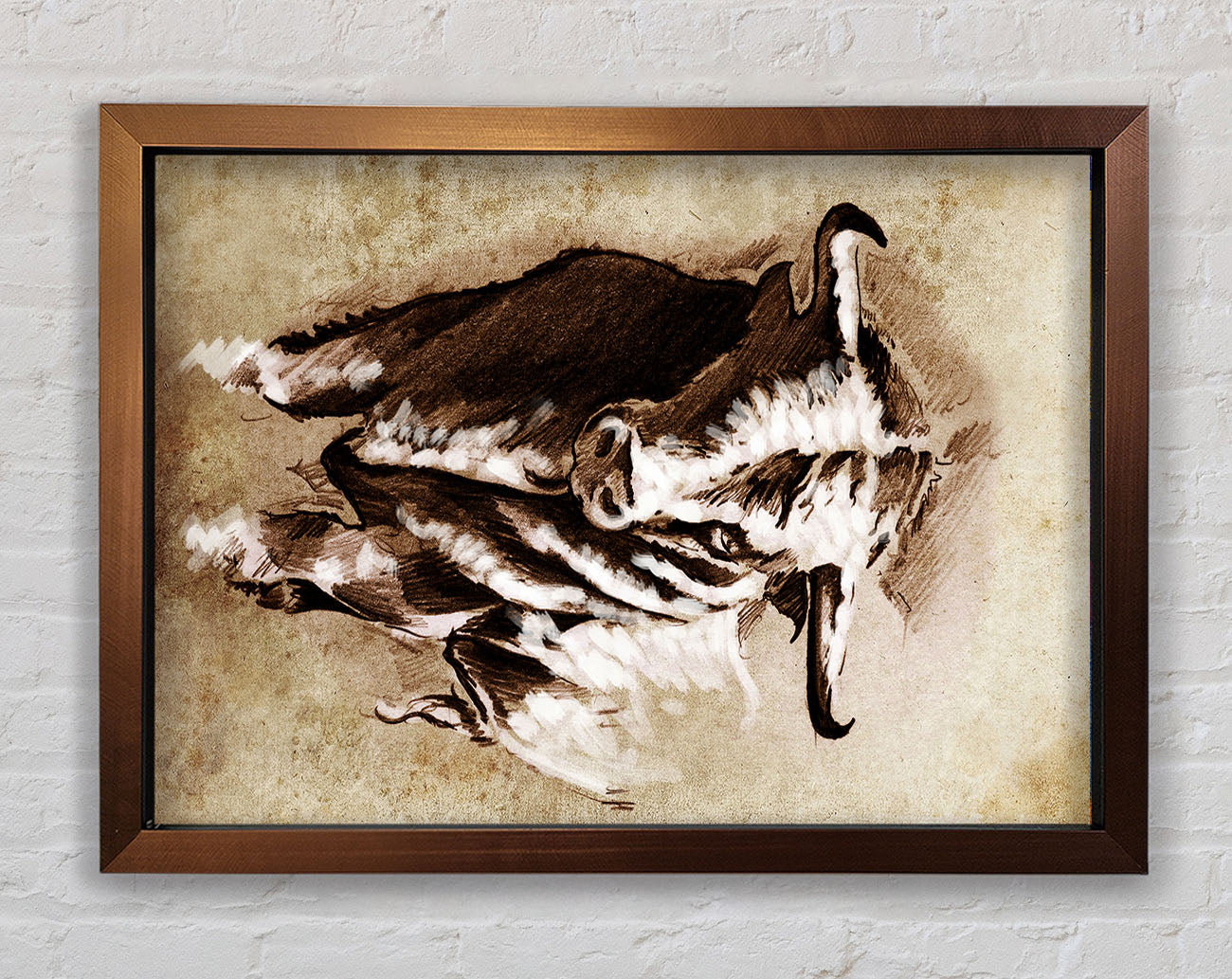 Bull Stare Framed Wall Art