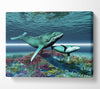 Whale Family Canvas Wall Art