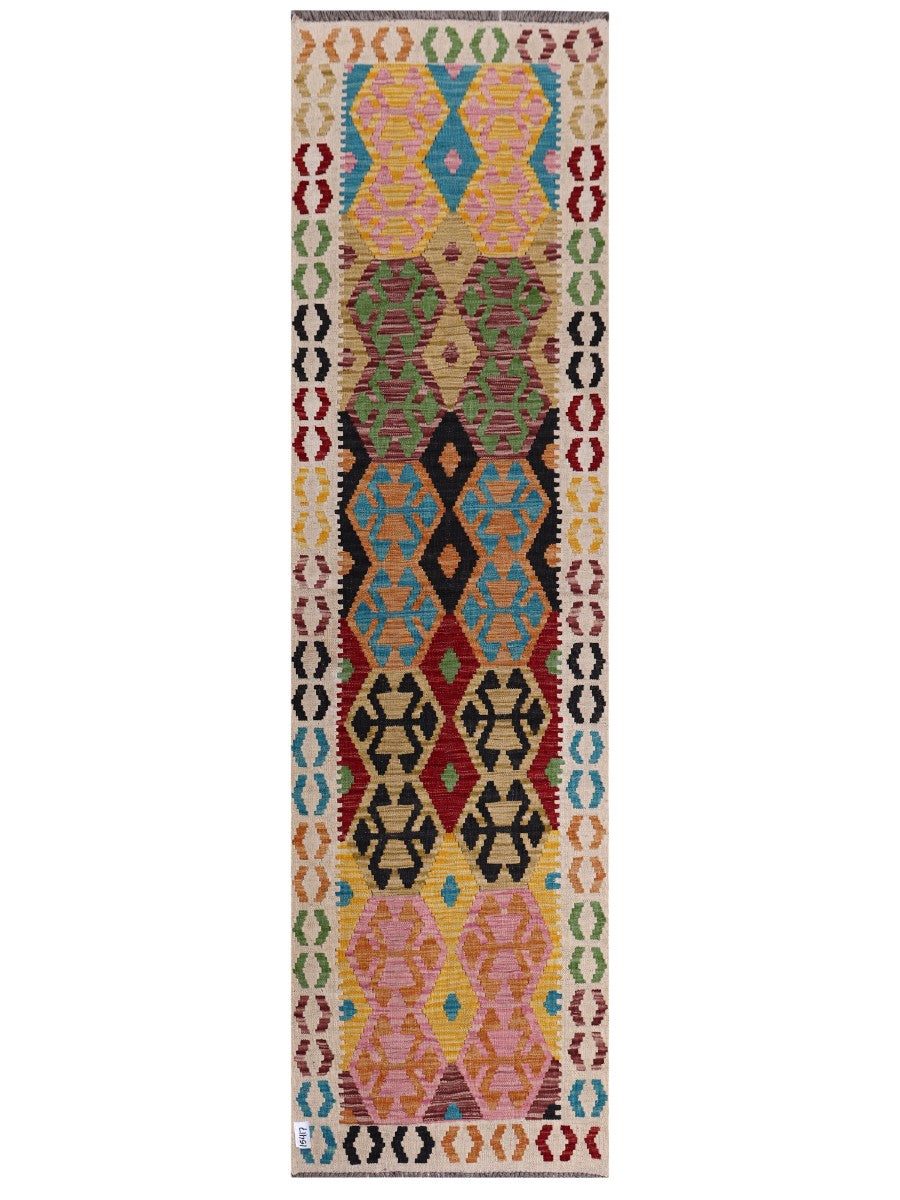 Maimana Kilim Runner - 292 x 81 cm