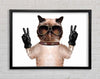 Cat Peace Framed Wall Art