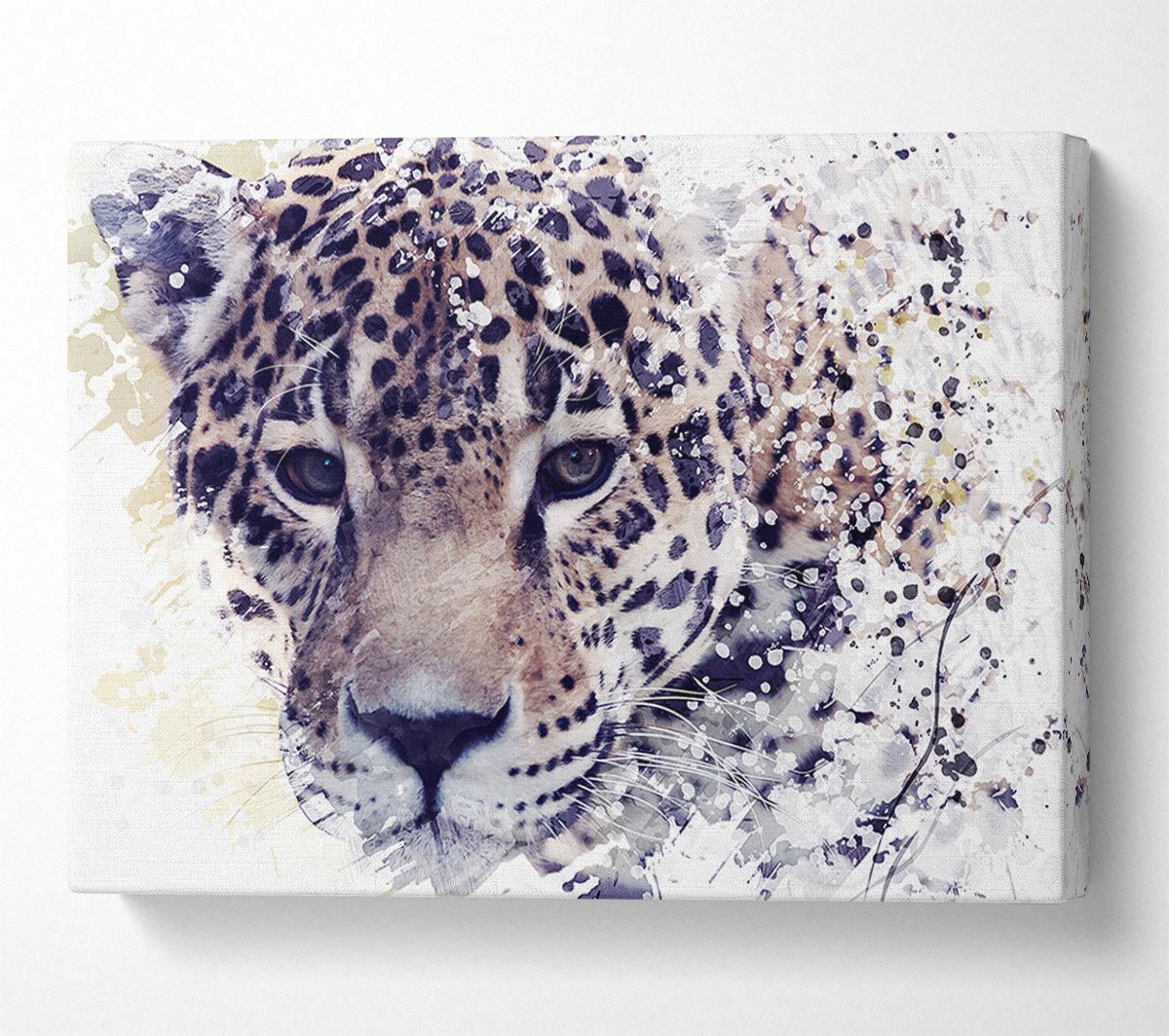 Leopard Splash Canvas Wall Art