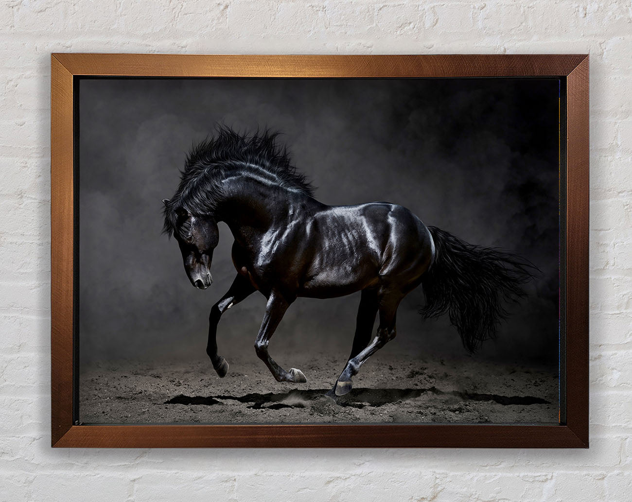 Black Beauty Horse Framed Wall Art