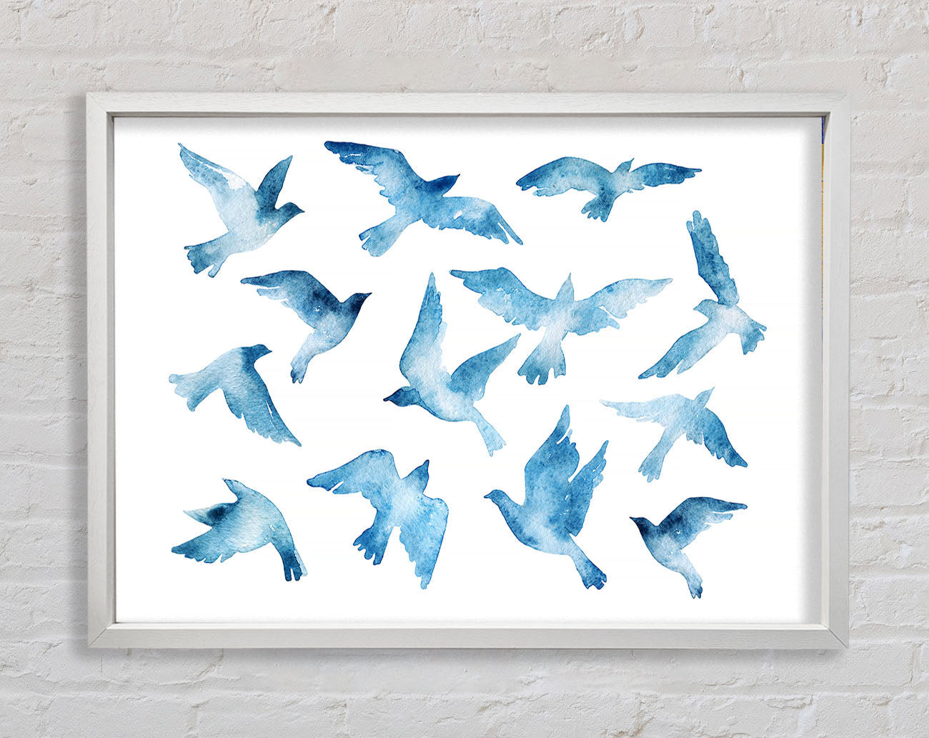 Blue Doves Framed Wall Art