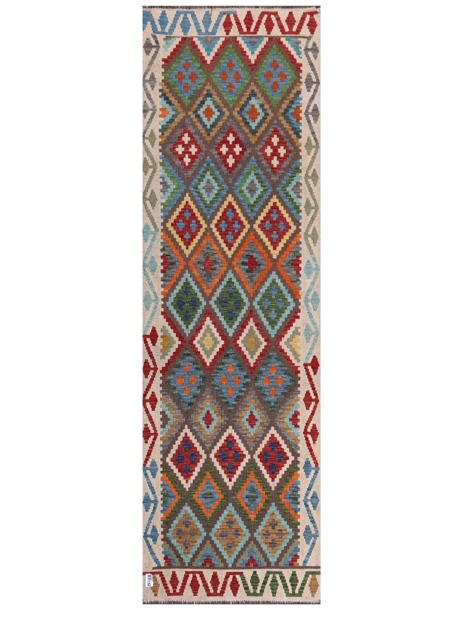 Maimana Kilim Runner - 291 x 88 cm