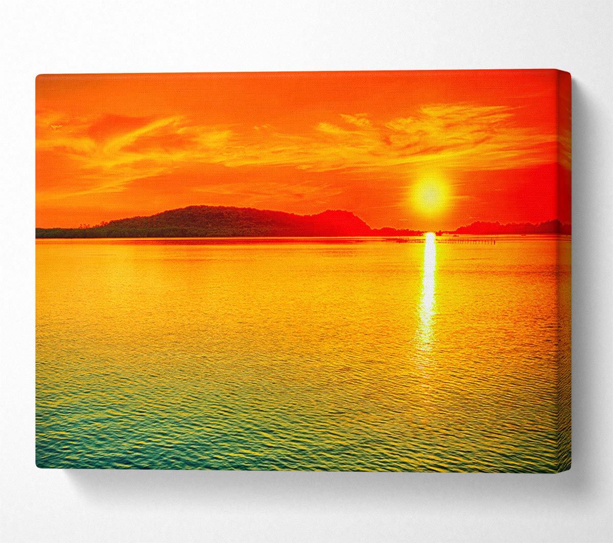 Sun Beam Ocean Canvas Wall Art