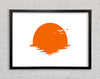 Birds In The Orange Sun Framed Wall Art
