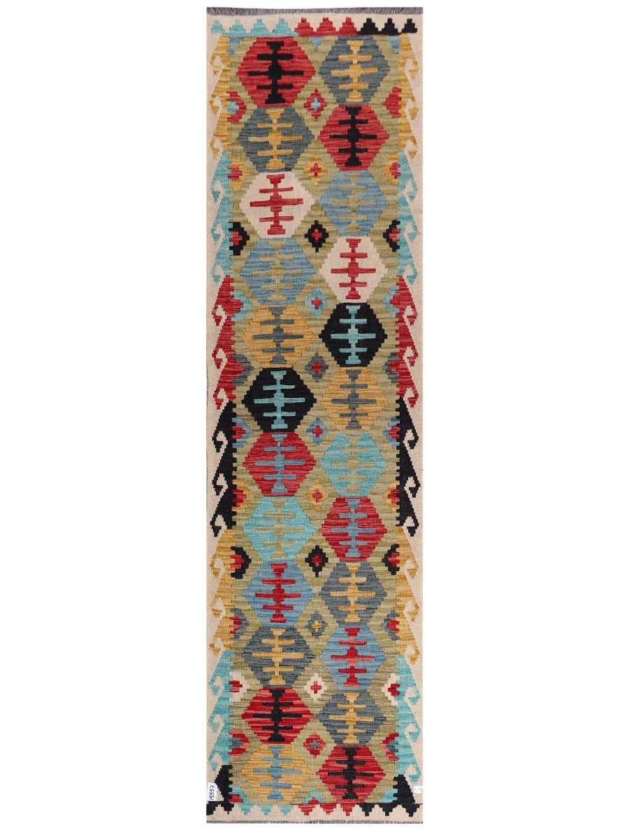 Maimana Kilim Runner - 296 x 80 cm