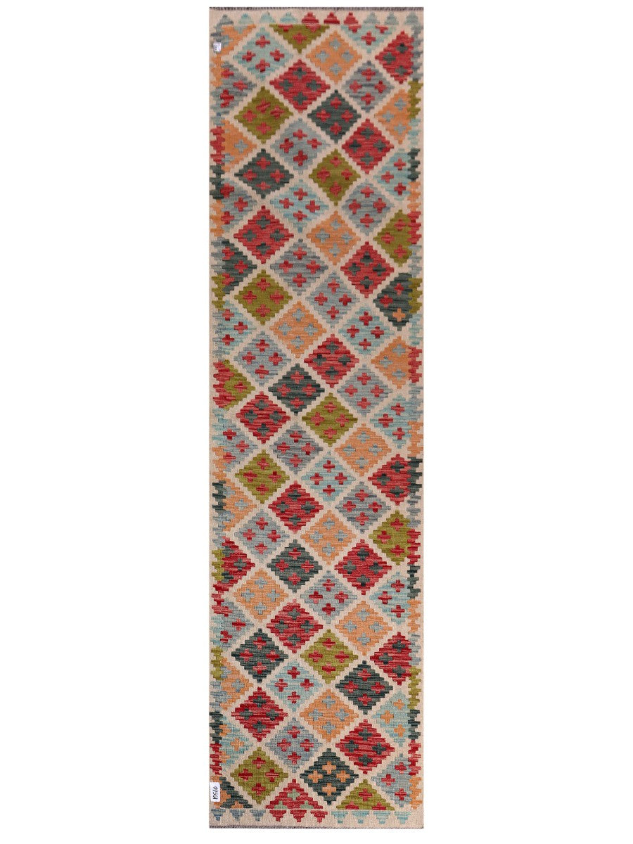 Maimana Kilim Runner - 304 x 81 cm