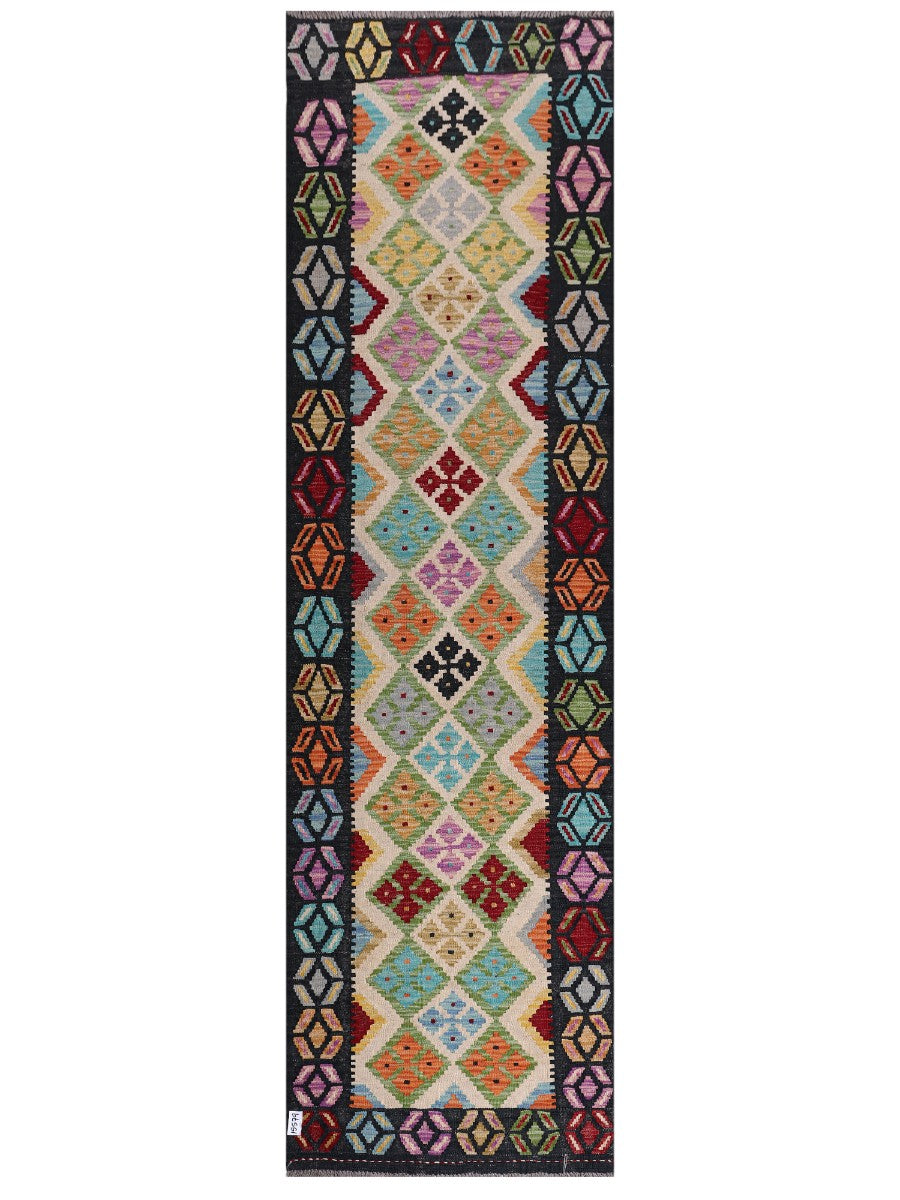 Maimana Kilim Runner - 296 x 86 cm