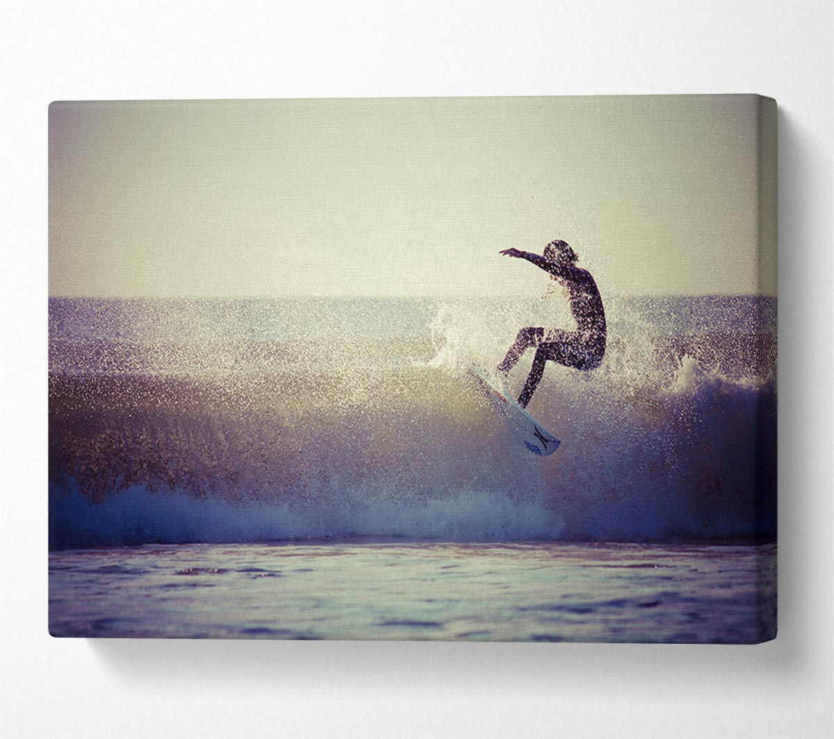 Surfing The Waves Canvas Wall Art