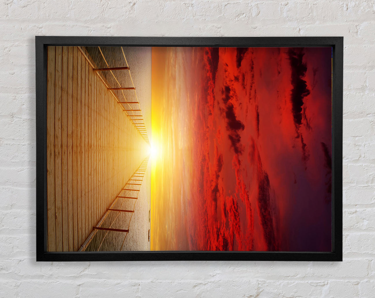 Amazing Sunset Boardwalk Framed Wall Art
