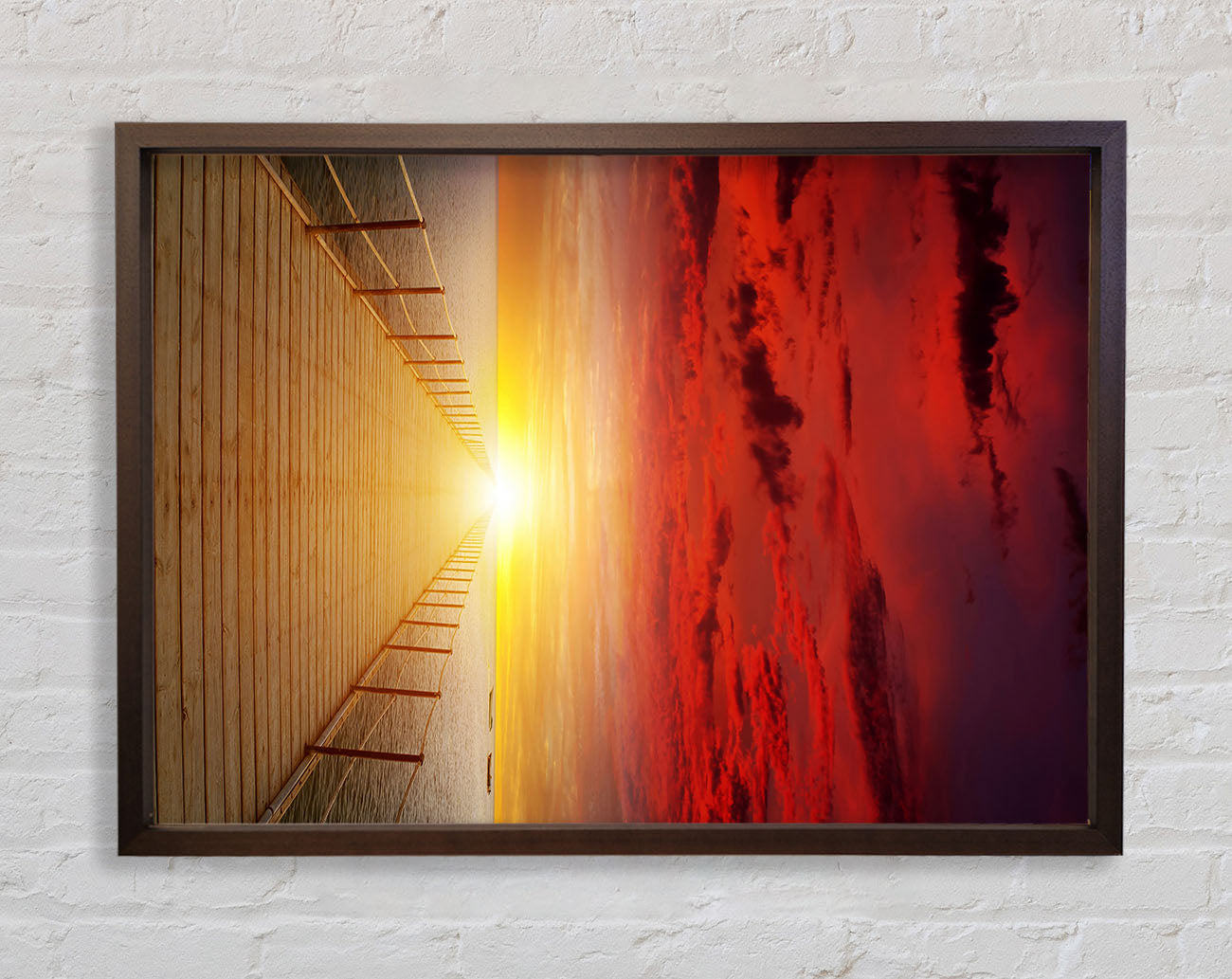 Amazing Sunset Boardwalk Framed Wall Art