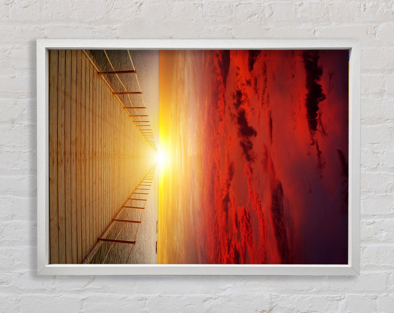 Amazing Sunset Boardwalk Framed Wall Art