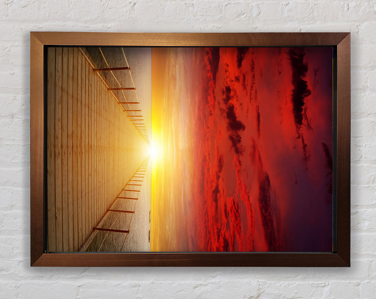 Amazing Sunset Boardwalk Framed Wall Art