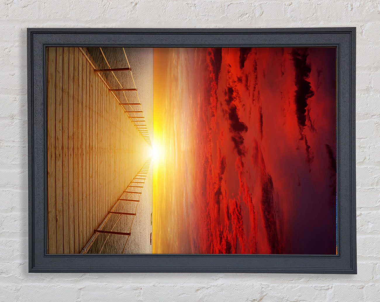 Amazing Sunset Boardwalk Framed Wall Art