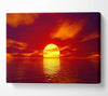 Golden Sun In The Red Sky Canvas Wall Art
