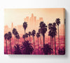 City Through The Palm Trees Canvas Wall Art