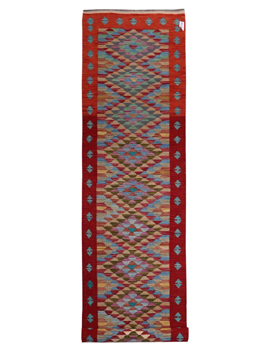 Maimana Kilim Runner - 395 x 83 cm