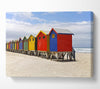 Row Of Beach Huts Canvas Wall Art