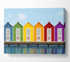 Beach Hut Ocean Canvas Wall Art