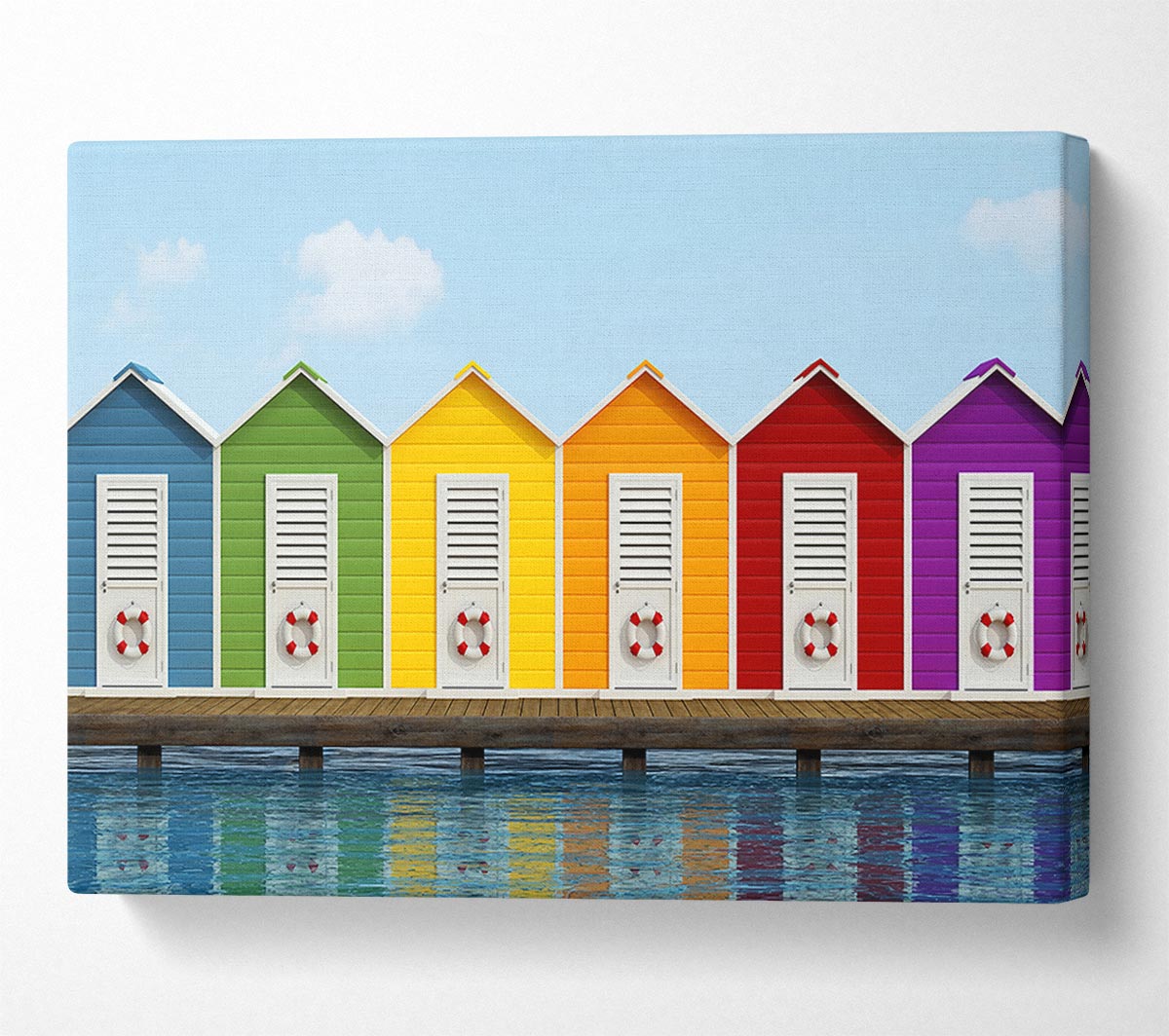 Beach Hut Ocean Canvas Wall Art