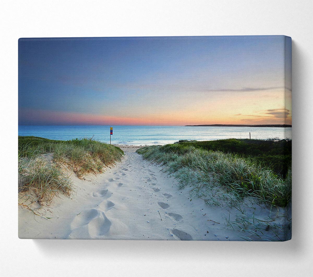 Sunrise Beach Walk Canvas Wall Art