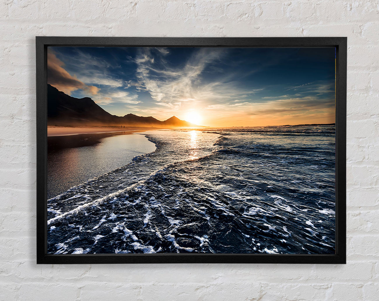 Cliffs Of The Ocean Sun Framed Wall Art