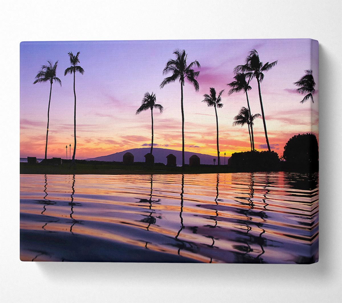 Ripples At Sunset Canvas Wall Art