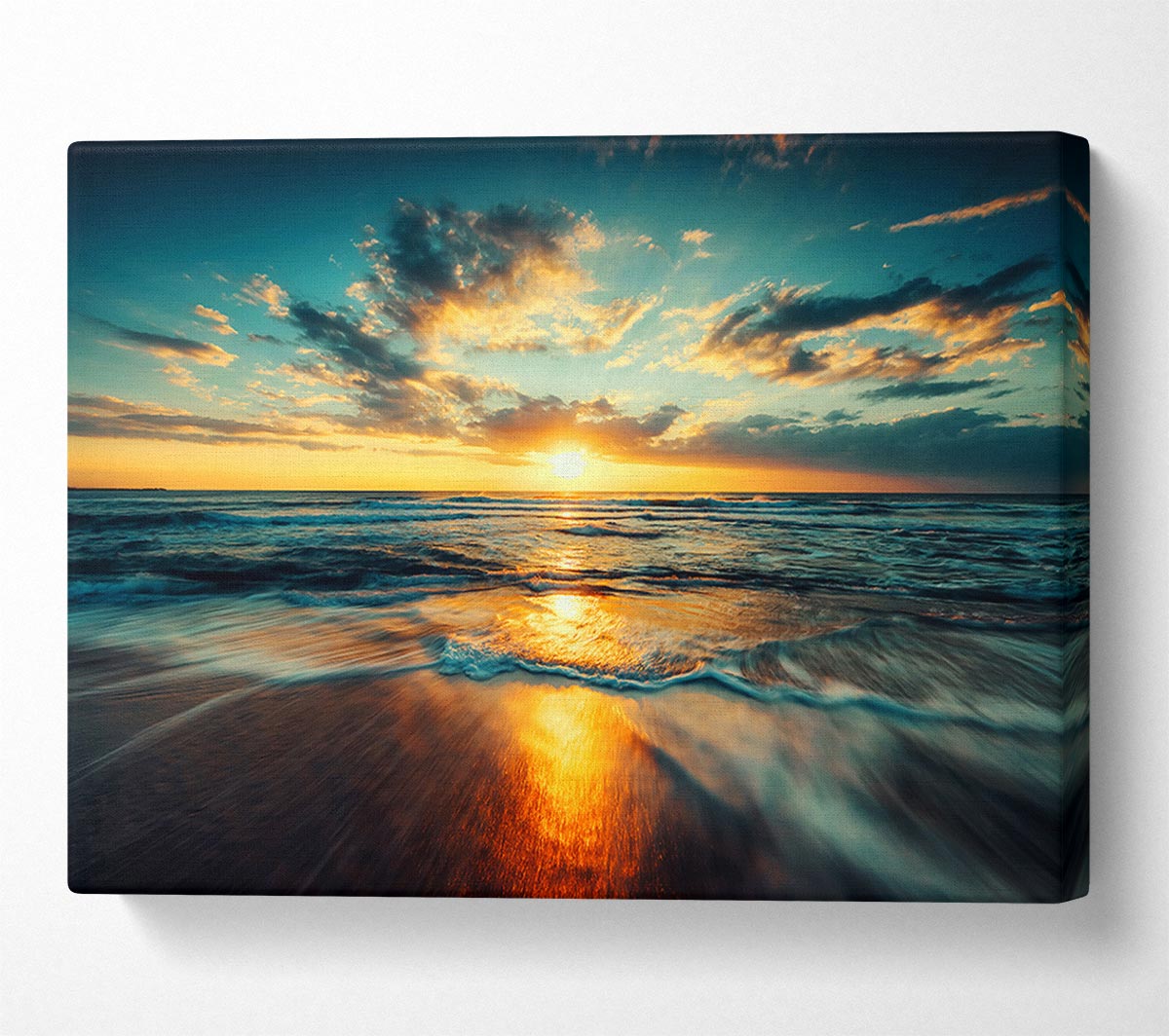 Fire Sunset Glow Canvas Wall Art