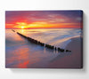 Movement Of The Sunset Ocean Canvas Wall Art