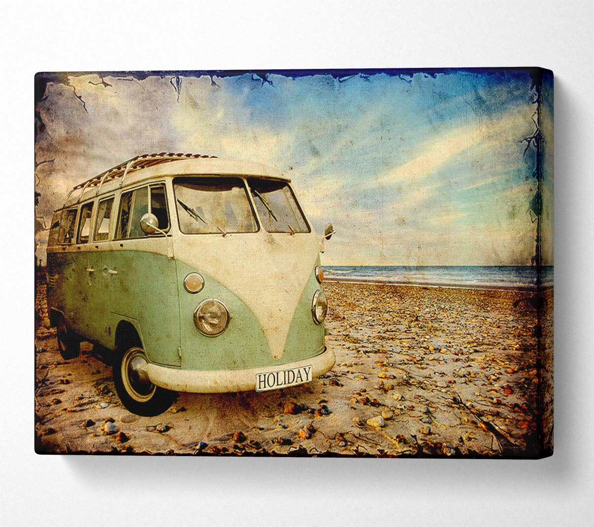 Surfs Up VW Camper Van Canvas Wall Art