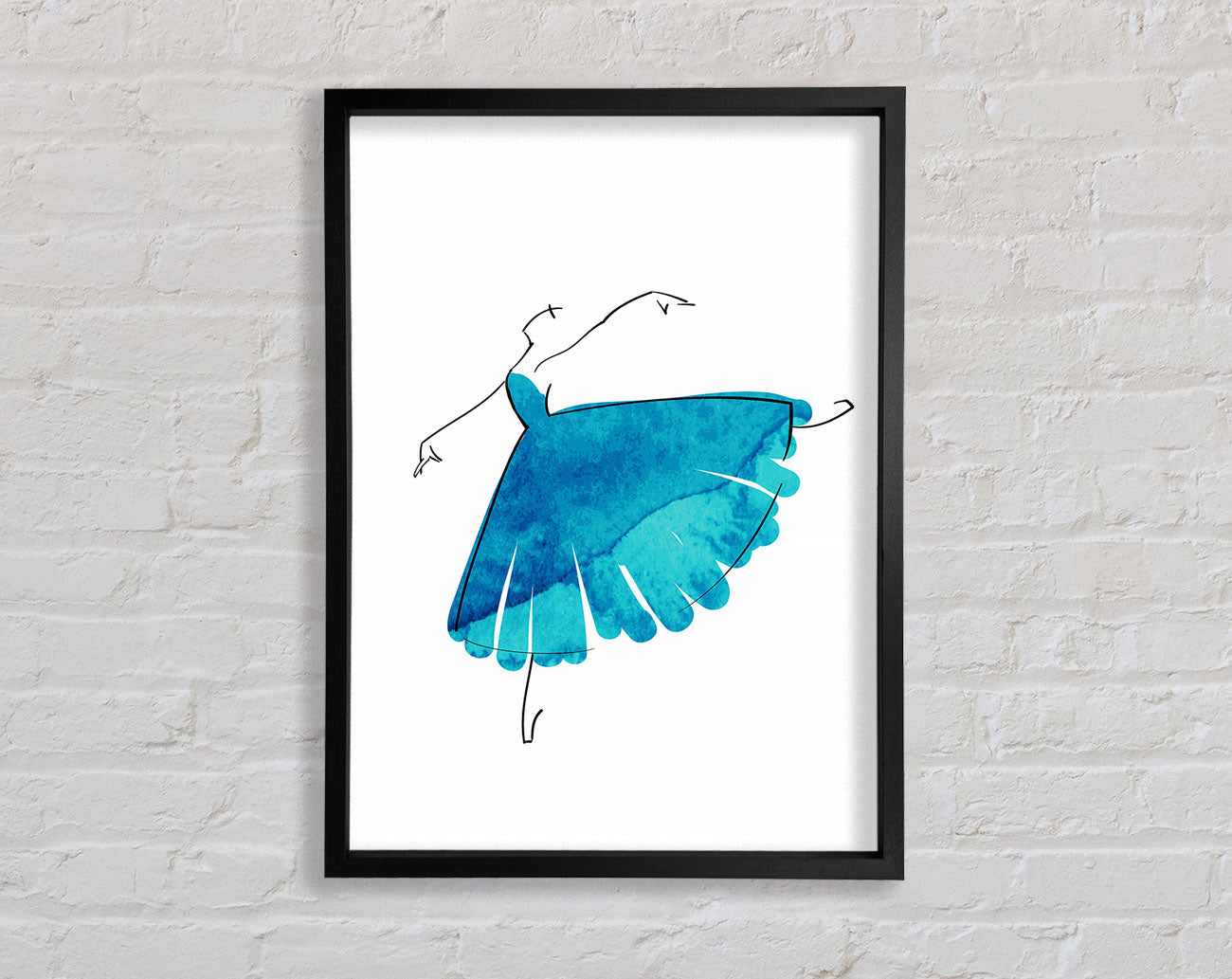 Blue Ballerina 2 Framed Wall Art