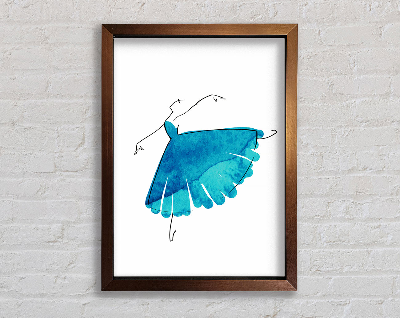 Blue Ballerina 2 Framed Wall Art