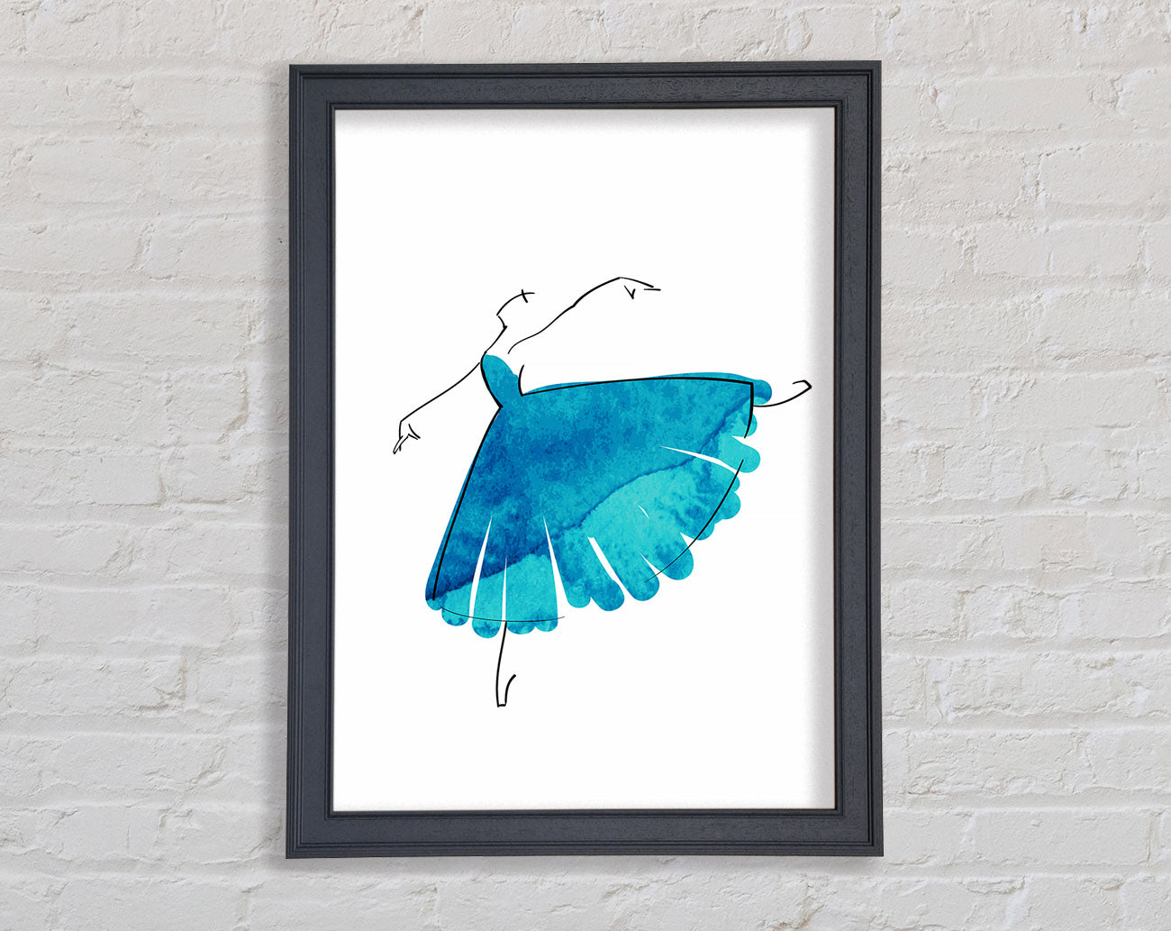 Blue Ballerina 2 Framed Wall Art
