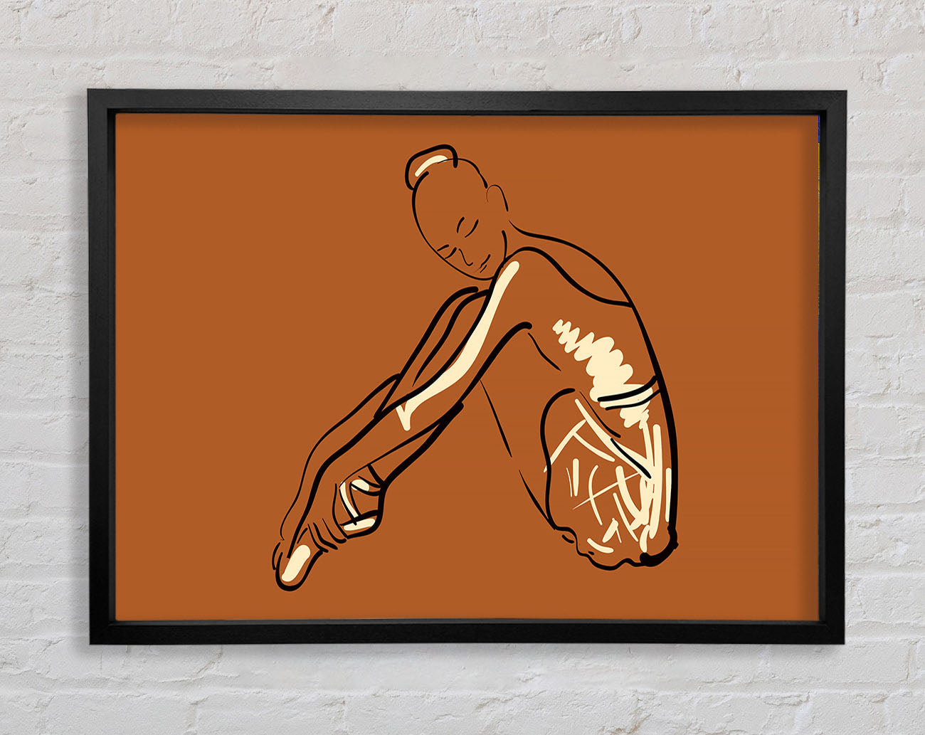 Brown Ballerina 1 Framed Wall Art