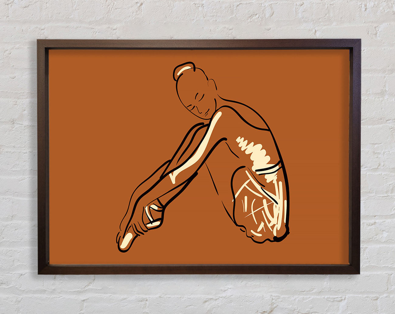 Brown Ballerina 1 Framed Wall Art