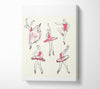 Pink White Ballerina 5 Canvas Wall Art