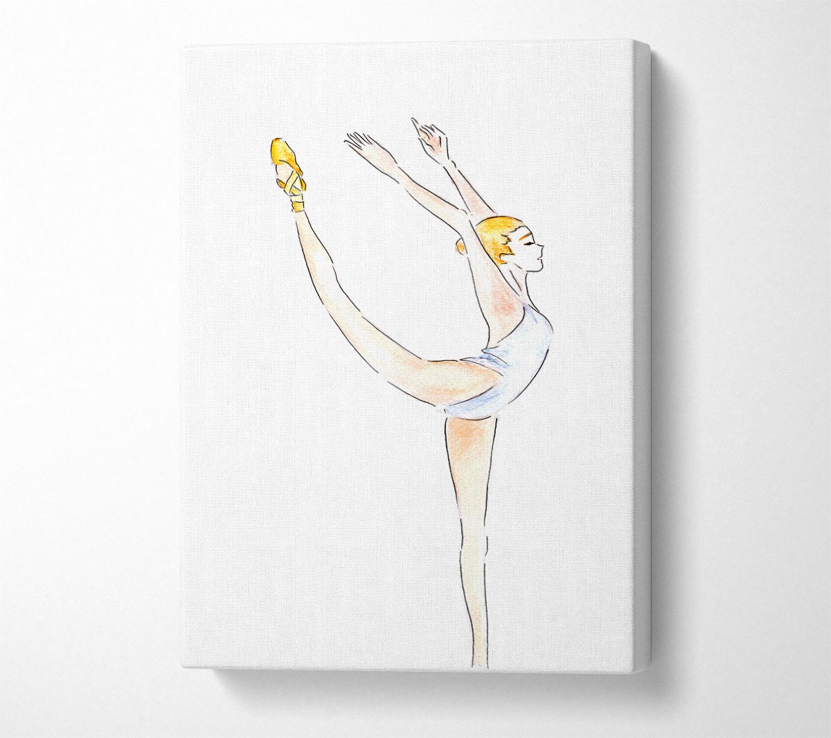 White Ballerina 1 Canvas Wall Art