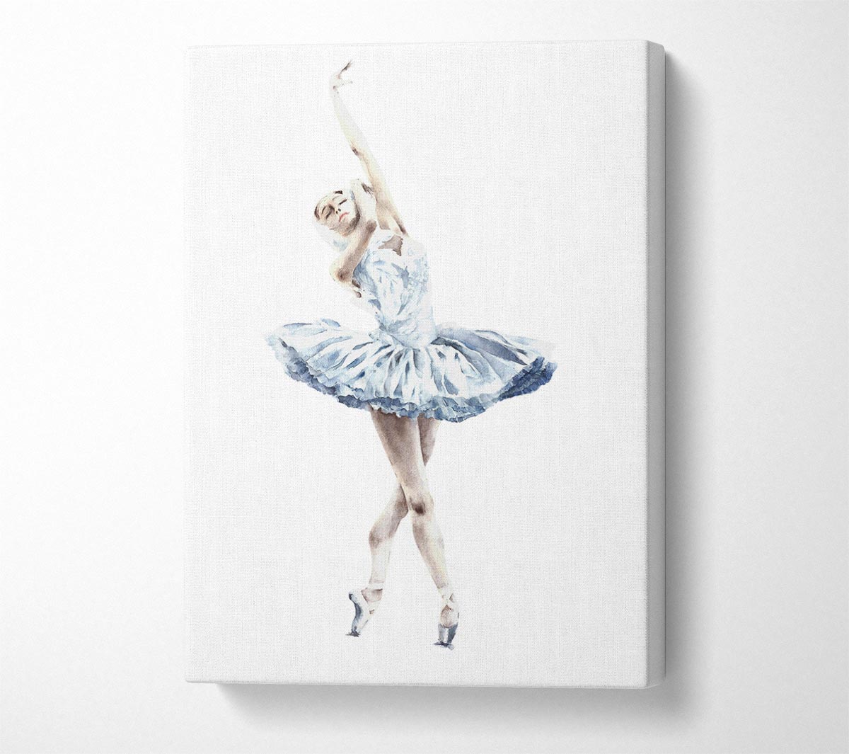 White Ballerina 3 Canvas Wall Art