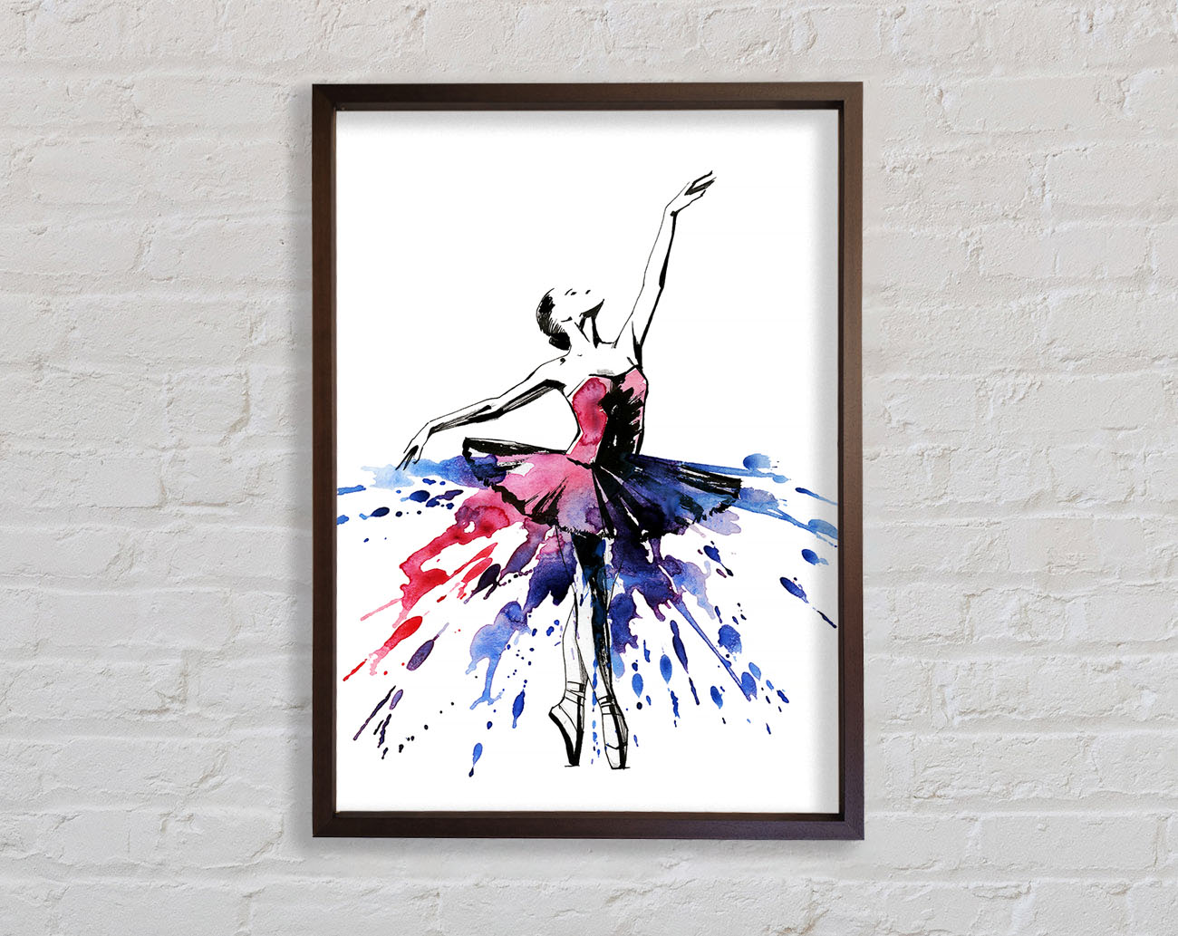 Blue Pink Ballerina 8 Framed Wall Art