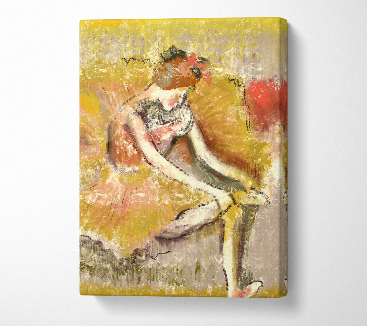 Golden Ballerina 1 Canvas Wall Art