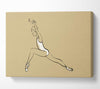 Beige White Ballerina 5 Canvas Wall Art