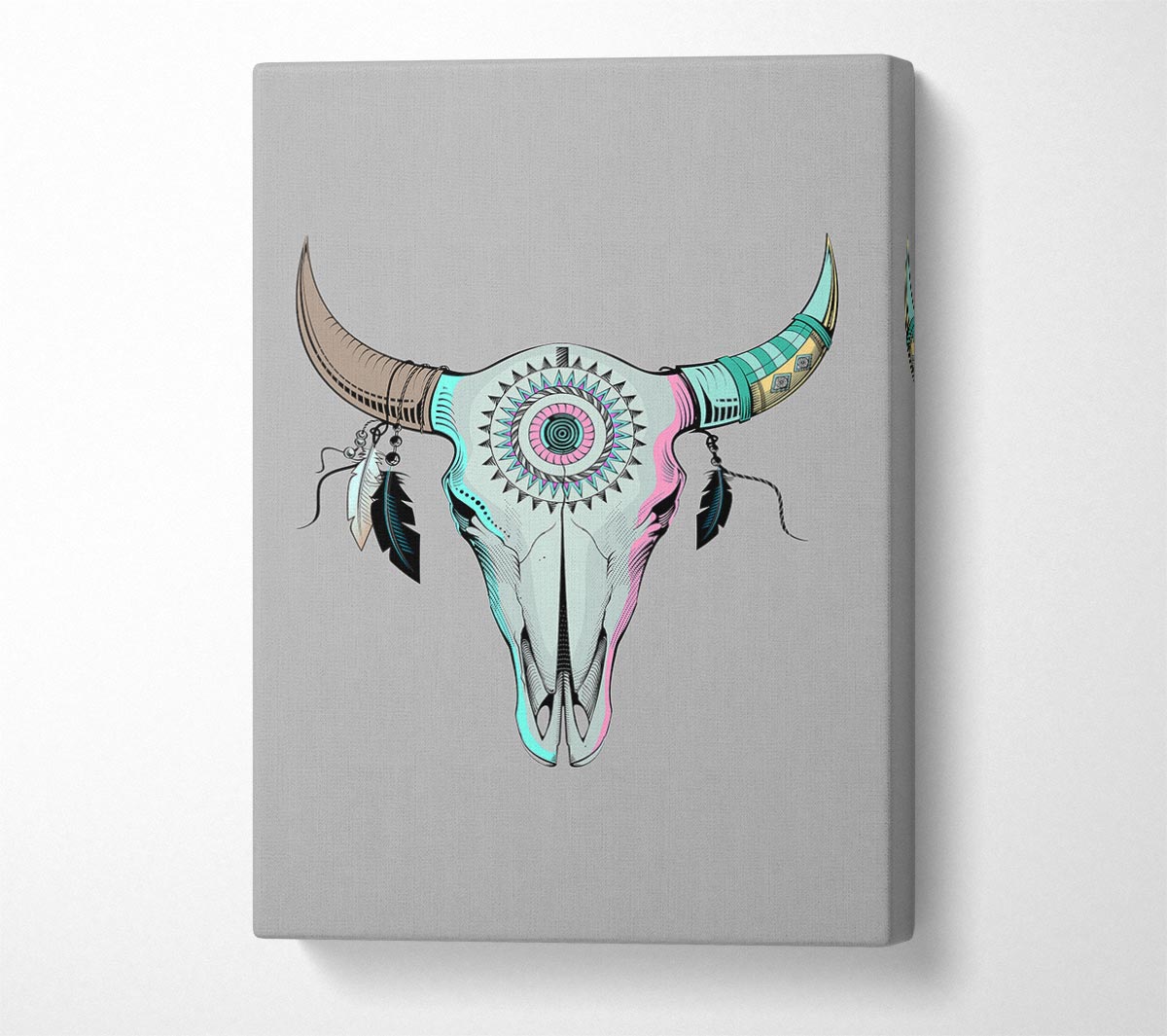 Red Indian Goats Head Canvas Wall Art