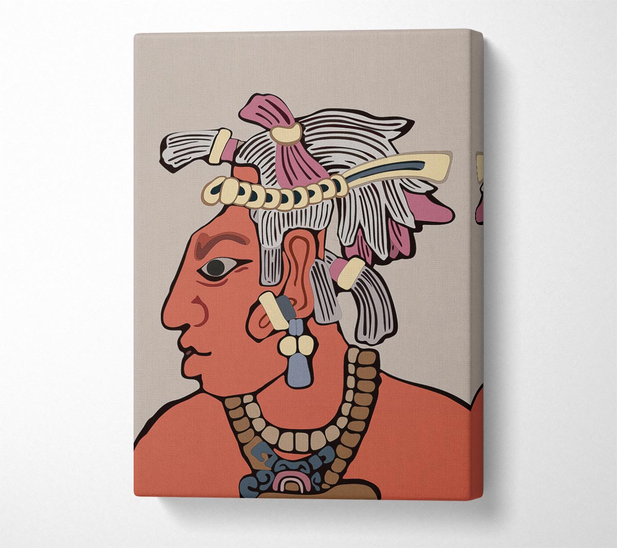 Mayan warrior Canvas Wall Art