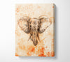 Stunning Indian Elephant Drawing Canvas Wall Art