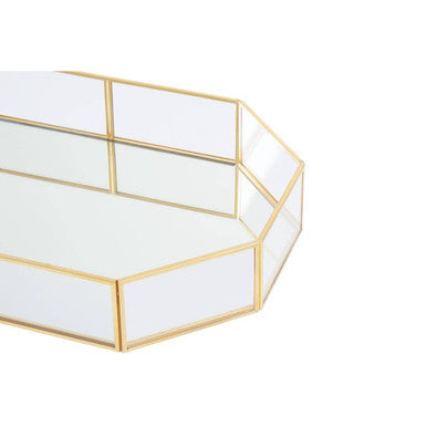 Beauty Vintage Glass Octagonal Jewellery Tray