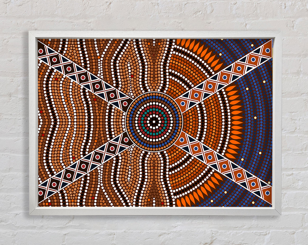 Aboriginal Pattern 2 Framed Wall Art