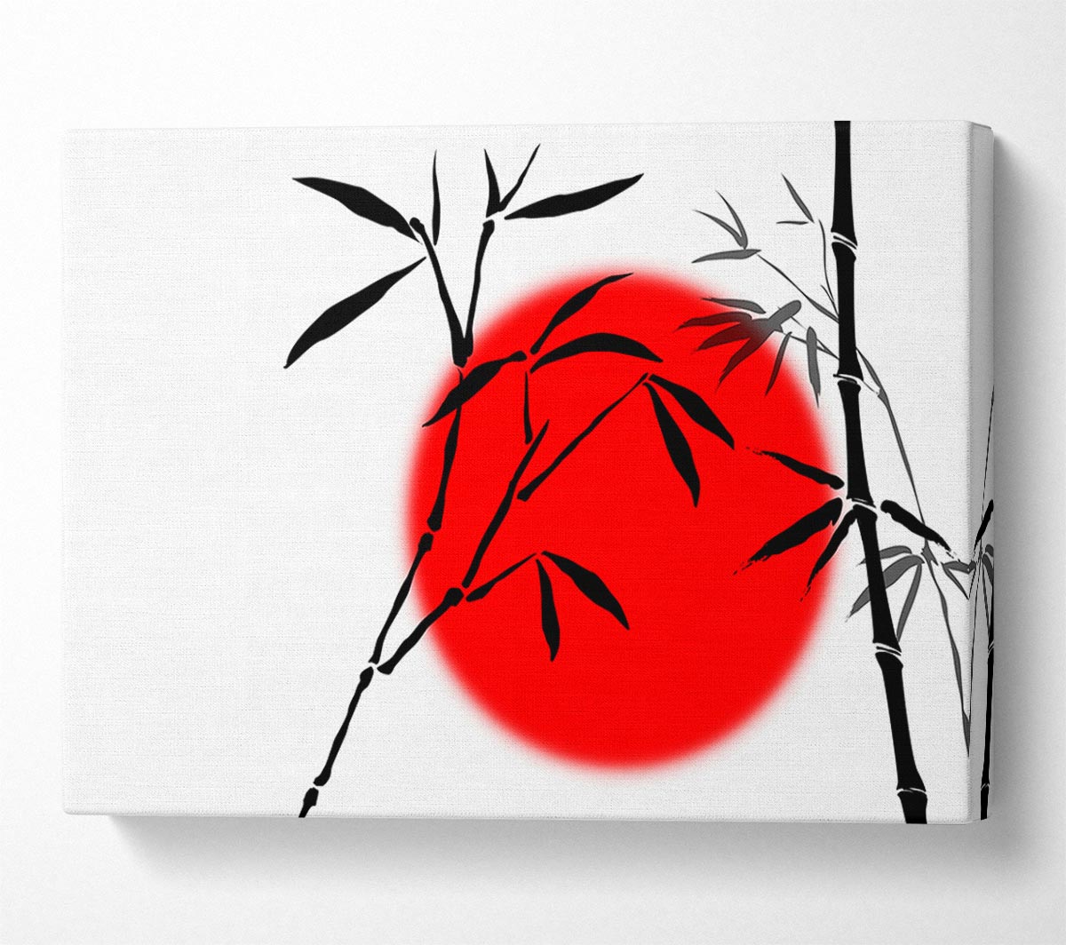 East Asia Bamboo Sun Canvas Wall Art